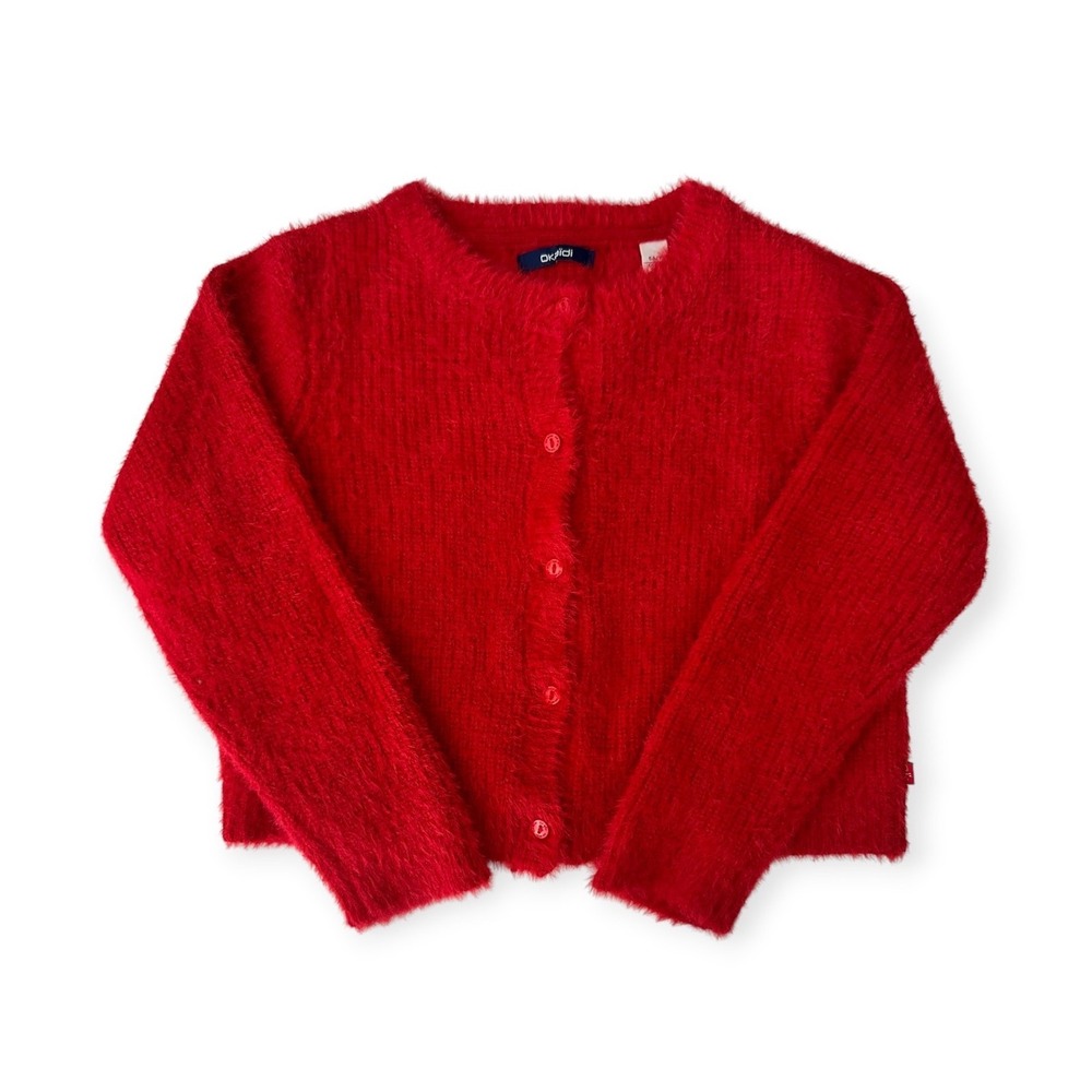 Okaidi Cardigan Red Sweater Excellent 5A/Y Kids
